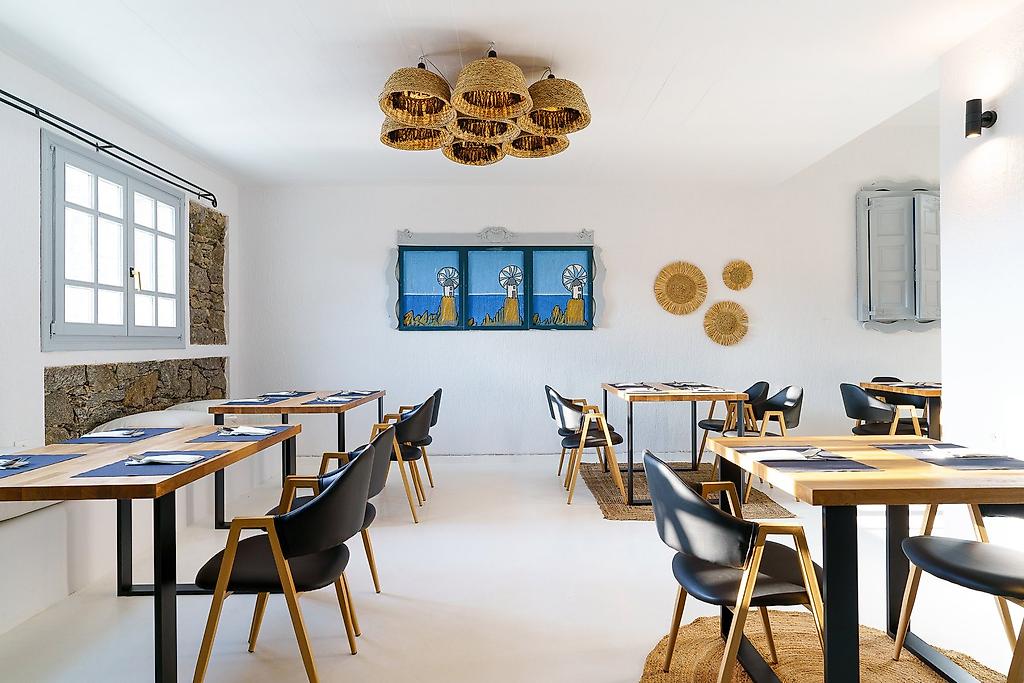 Penelope Village, Weitere Ansicht des einladenden Hotelrestaurants auf Mykonos.