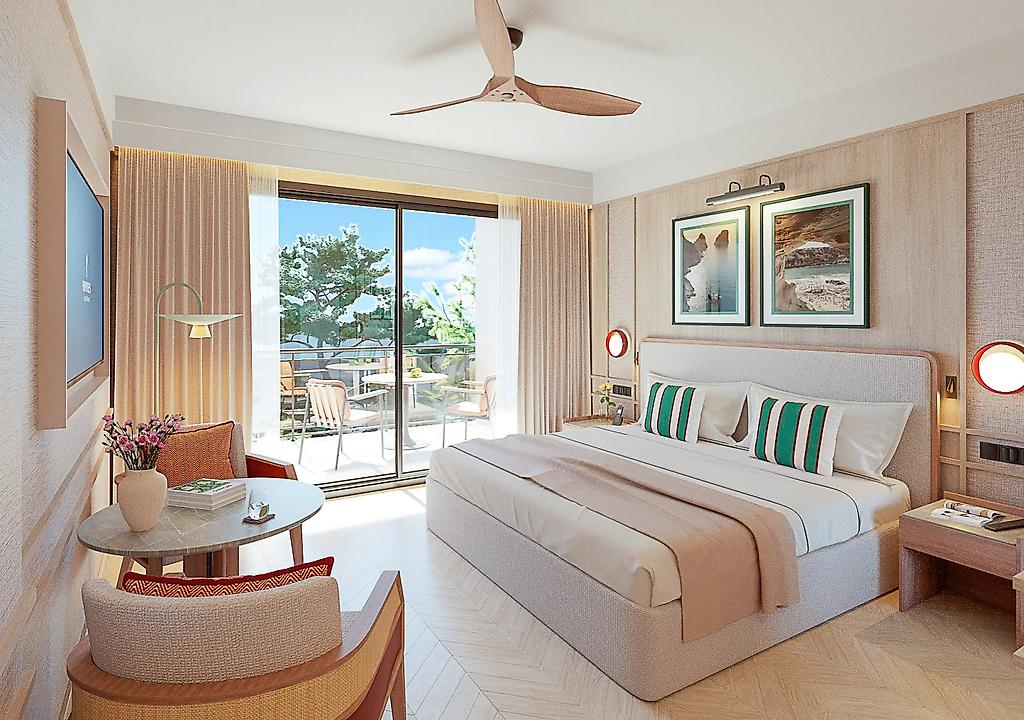 Hipotels Hipocampo Palace & Spa, Beispiel eines Standardzimmers mit Doppelbett.