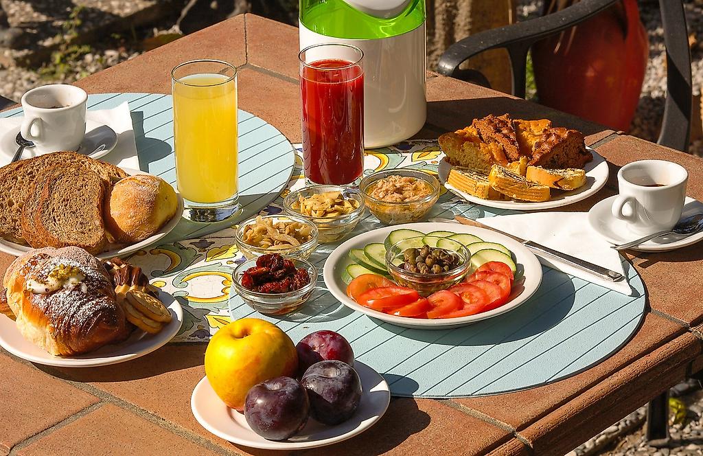 Hotel Oriente, Reichhaltiges Frühstücksbuffet im Hotelrestaurant