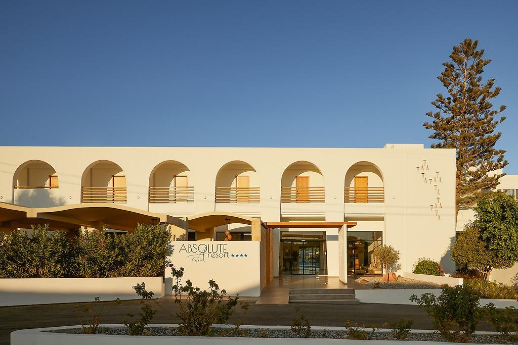 Absolute Kiotari Resort, Hotelgebäude im modernen Design auf Rhodos