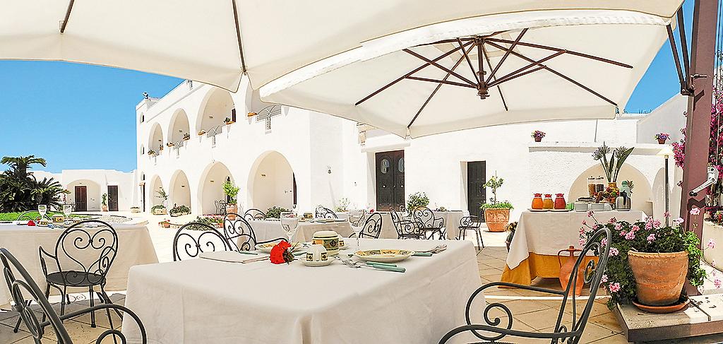 Masseria Tutosa, Frühstücksterrasse