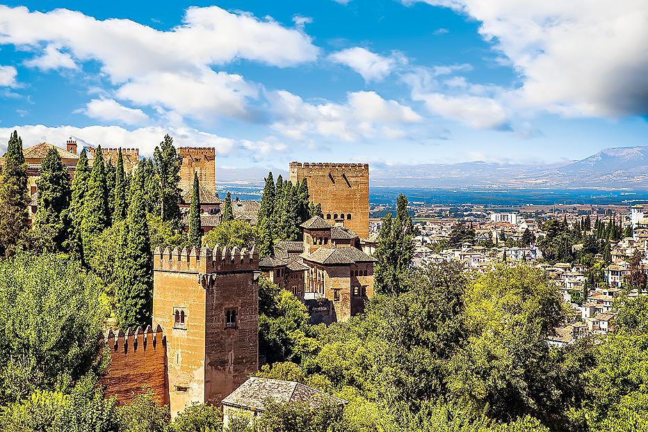 Blick auf Alhambra in Granada
