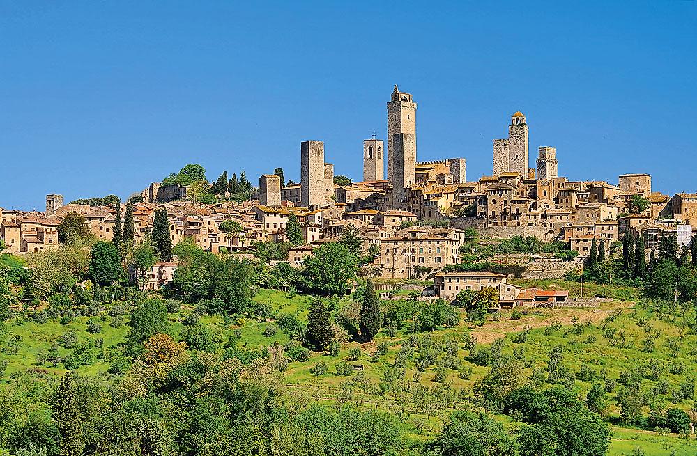 Blick auf San Gimignano