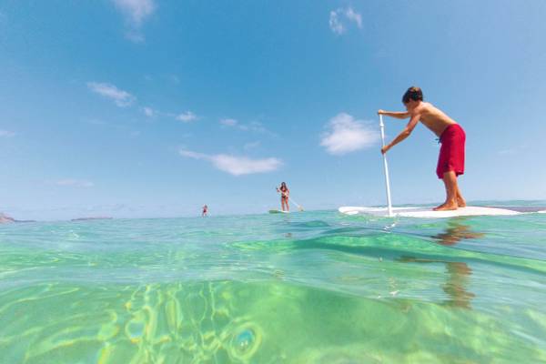 SUP auf dem Meer, Porto Santo, Portgual