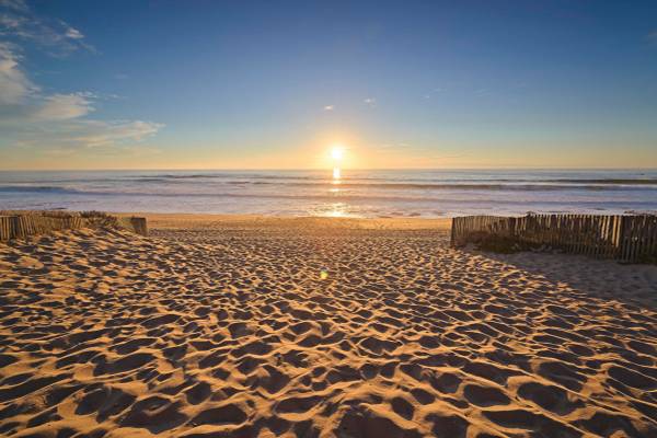 Espinho Strand Nordportugal Meer Sonnenuntergang