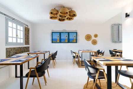 Penelope Village, Restaurant/Gastronomie Penelope Village, Weitere Ansicht des einladenden Hotelrestaurants auf Mykonos.