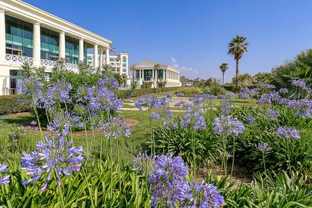 Hotel Las Arenas, Gepflegter Garten mit Grünflächen und Sitzmöglichkeiten