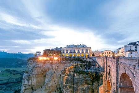 Parador de Ronda, Parador von Ronda Abendstimmung