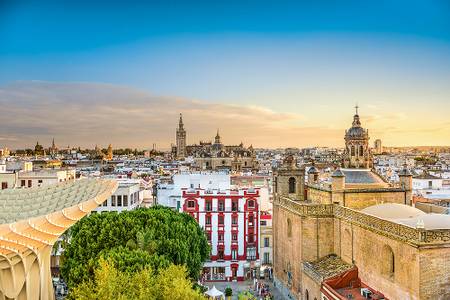Blick auf Sevilla in Andalusien