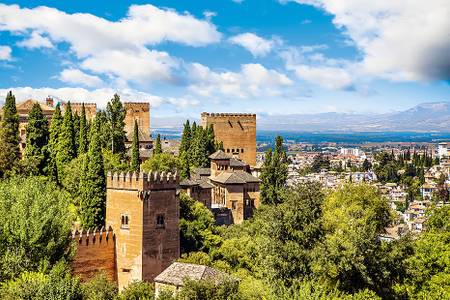 Blick auf Alhambra in Granada