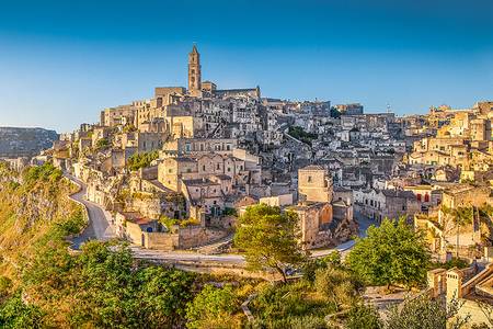 Sonnenaufgang Blick auf Matera