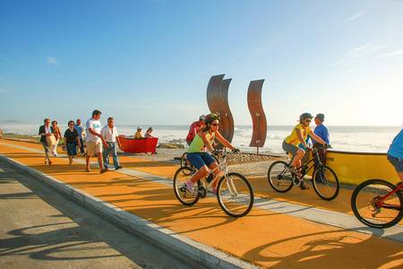 Fahrradfahrer in Nordportugal
