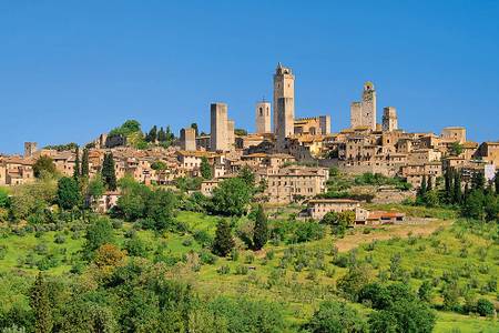 Blick auf San Gimignano