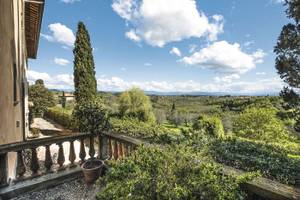 Blick von der Villa il Poggiale auf die Weiten der Toskana