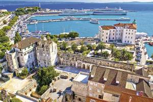 Hafen von Split aus der Vogelperspektive  