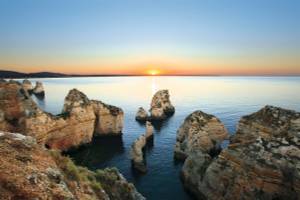 Ponta da Piedade Algarve Felsküste Sonnenuntergang