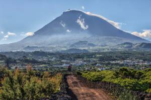 Pico Berg Vulkan Wolken Landschaft