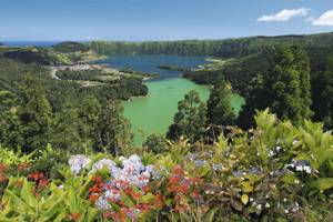 Vista do Rei auf die Sete Cidades auf São Miguel, Azoren, Portugal