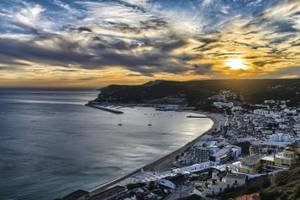 Sonnenuntergang Sesimbra Küste