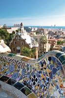 Aussicht vom Park de Guell auf die Stadt Barcelona Spanien